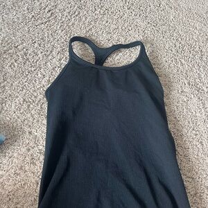 Athleta tank top, built in pads, black, size small